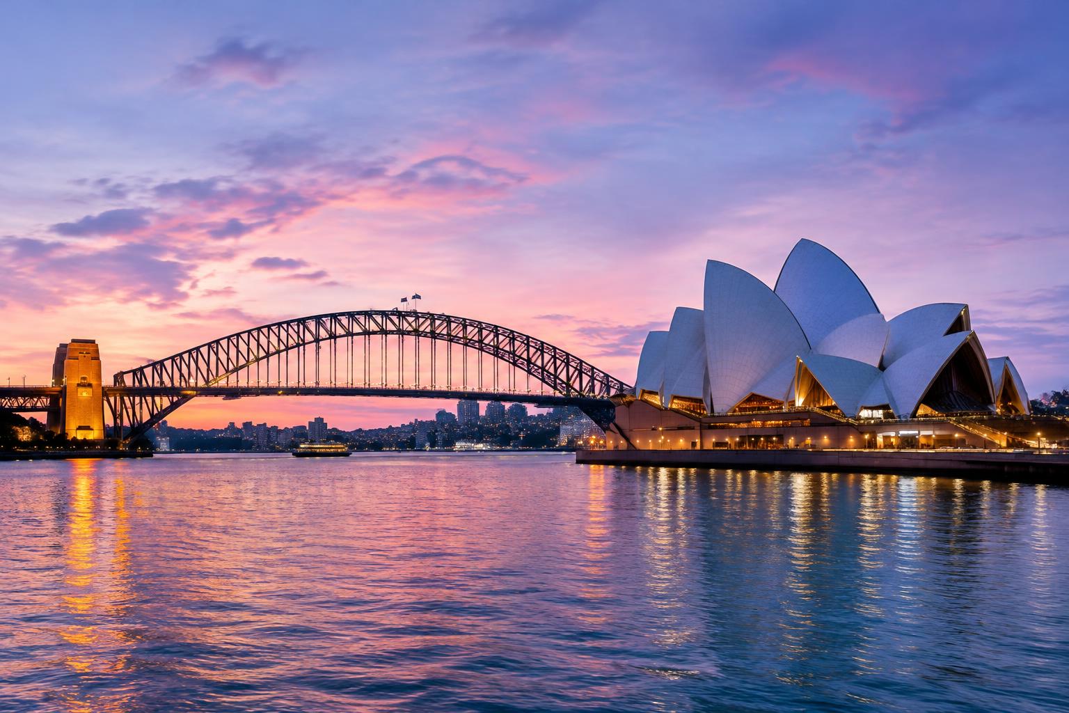 Sydney Harbour at sunset